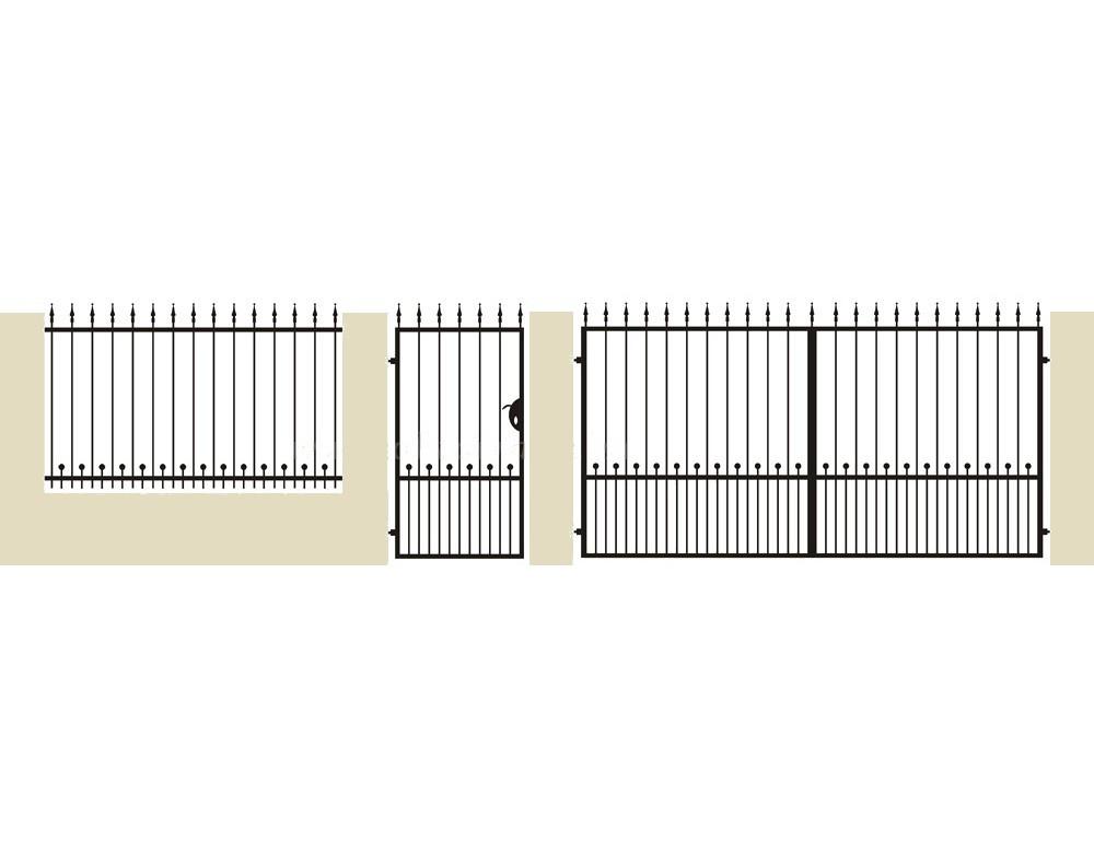 Portail fer forgè "Sarreguemines" -