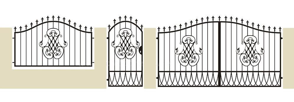 Portail fer forgè "Bordeaux" -