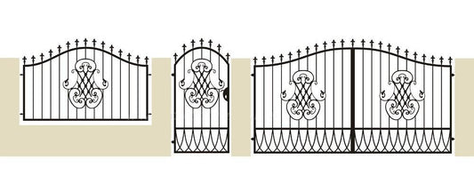 Clôture fer forgè "Bordeaux" -